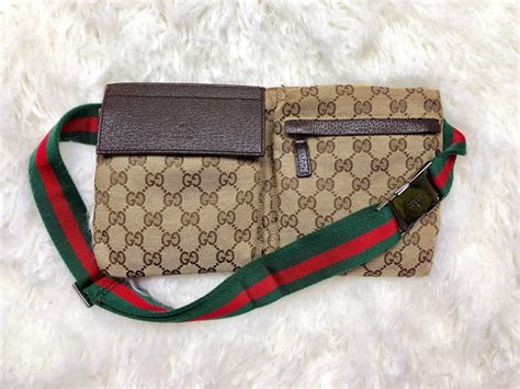 gucci double pocket fanny pack|Gucci fanny pack cost.